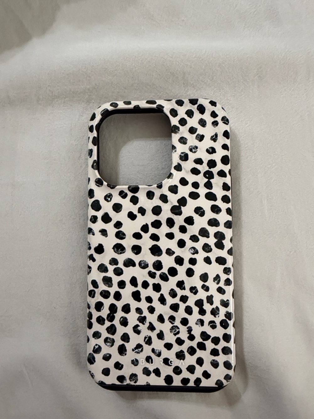 Leopard Print White & Black 16 Pro Phone Case - Unbranded